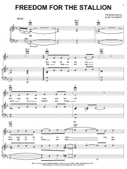 page one of Freedom For The Stallion (Piano, Vocal & Guitar Chords (Right-Hand Melody))
