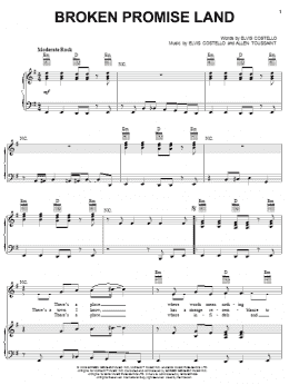 page one of Broken Promise Land (Piano, Vocal & Guitar Chords (Right-Hand Melody))