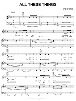 page one of All These Things (Piano, Vocal & Guitar Chords (Right-Hand Melody))