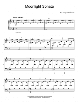 page one of Moonlight Sonata (Easy Piano)