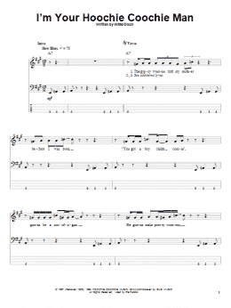 page one of I'm Your Hoochie Coochie Man (Bass Guitar Tab)