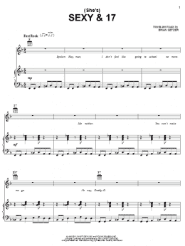 page one of (She's) Sexy & 17 (Piano, Vocal & Guitar Chords (Right-Hand Melody))