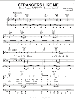 page one of Strangers Like Me (Piano, Vocal & Guitar Chords (Right-Hand Melody))