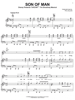 page one of Son Of Man (Piano, Vocal & Guitar Chords (Right-Hand Melody))