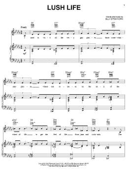 page one of Lush Life (Piano, Vocal & Guitar Chords (Right-Hand Melody))