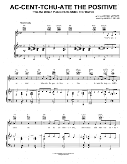 page one of Ac-cent-tchu-ate The Positive (Piano, Vocal & Guitar Chords (Right-Hand Melody))