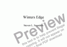 page one of Winters Edge