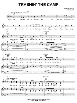 page one of Trashin' The Camp (Piano, Vocal & Guitar Chords (Right-Hand Melody))