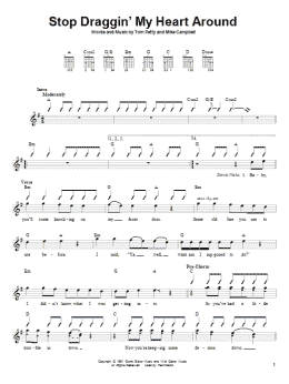 page one of Stop Draggin' My Heart Around (Easy Guitar)