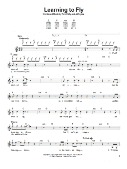 page one of Learning To Fly (Easy Guitar)