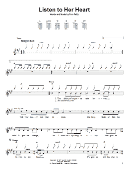 page one of Listen To Her Heart (Easy Guitar)