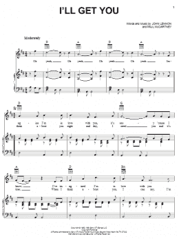 page one of I'll Get You (Piano, Vocal & Guitar Chords (Right-Hand Melody))