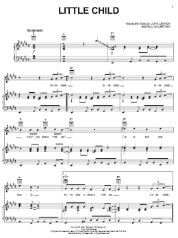 page one of Little Child (Piano, Vocal & Guitar Chords (Right-Hand Melody))