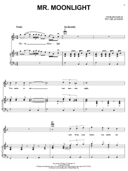 page one of Mr. Moonlight (Piano, Vocal & Guitar Chords (Right-Hand Melody))