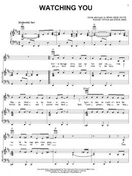 page one of Watching You (Piano, Vocal & Guitar Chords (Right-Hand Melody))