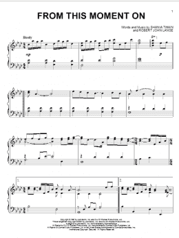 page one of From This Moment On (Piano Solo)