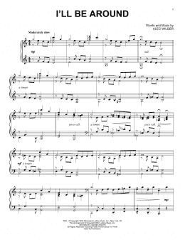 page one of I'll Be Around (Piano Solo)