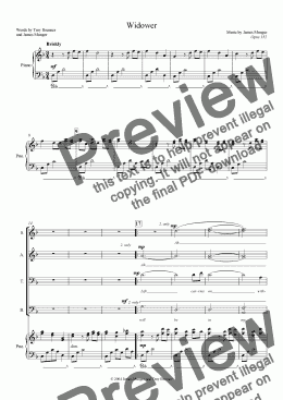 page one of 152 Widower (SATB)