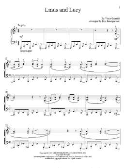 page one of Linus And Lucy (Educational Piano)