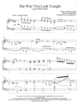 page one of The Way You Look Tonight (Educational Piano)