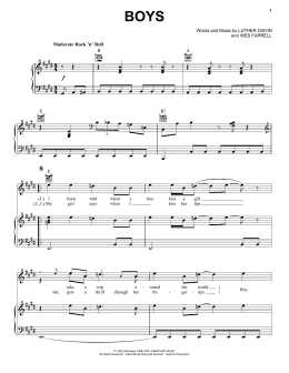 page one of Boys (Piano, Vocal & Guitar Chords (Right-Hand Melody))