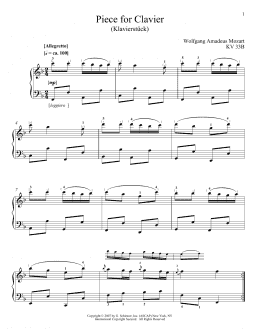 page one of Piano Piece (Klavierstuck) (Piano Solo)