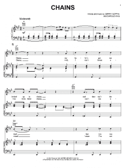 page one of Chains (Piano, Vocal & Guitar Chords (Right-Hand Melody))