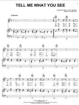page one of Tell Me What You See (Piano, Vocal & Guitar Chords (Right-Hand Melody))