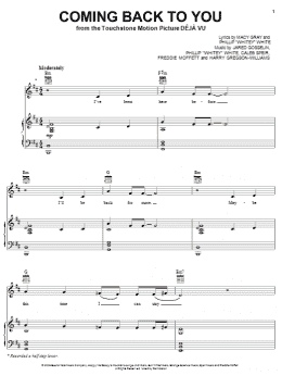 page one of Coming Back To You (Piano, Vocal & Guitar Chords (Right-Hand Melody))
