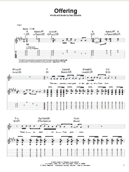 page one of Offering (Guitar Tab (Single Guitar))