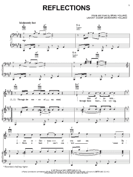 page one of Reflections (Piano, Vocal & Guitar Chords (Right-Hand Melody))