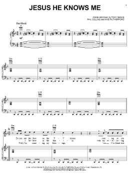 page one of Jesus He Knows Me (Piano, Vocal & Guitar Chords (Right-Hand Melody))