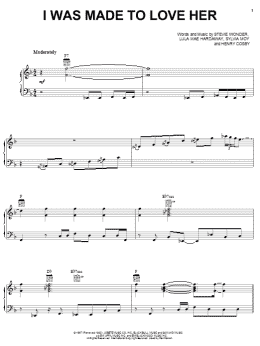 page one of I Was Made To Love Her (Piano, Vocal & Guitar Chords (Right-Hand Melody))