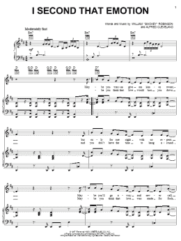 page one of I Second That Emotion (Piano, Vocal & Guitar Chords (Right-Hand Melody))