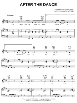 page one of After The Dance (Piano, Vocal & Guitar Chords (Right-Hand Melody))