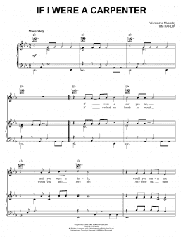 page one of If I Were A Carpenter (Piano, Vocal & Guitar Chords (Right-Hand Melody))