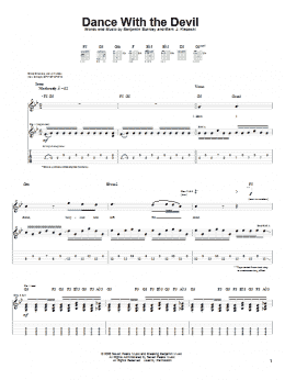 page one of Dance With The Devil (Guitar Tab)