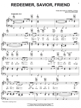 page one of Redeemer, Savior, Friend (Piano, Vocal & Guitar Chords (Right-Hand Melody))
