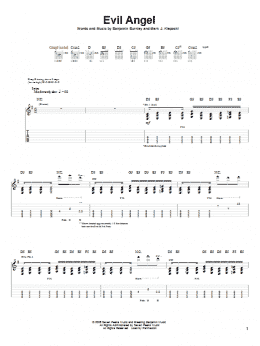 page one of Evil Angel (Guitar Tab)