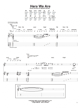 page one of Here We Are (Guitar Tab)