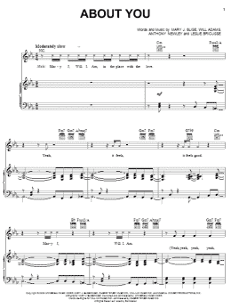 page one of About You (Piano, Vocal & Guitar Chords (Right-Hand Melody))