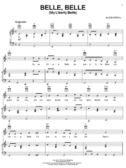 page one of Belle, Belle (My Liberty Belle) (Piano, Vocal & Guitar Chords (Right-Hand Melody))