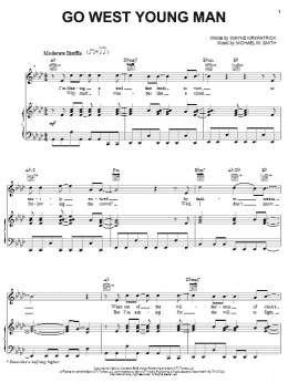 page one of Go West Young Man (Piano, Vocal & Guitar Chords (Right-Hand Melody))