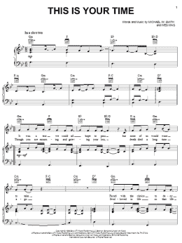 page one of This Is Your Time (Piano, Vocal & Guitar Chords (Right-Hand Melody))