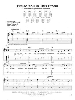 page one of Praise You In This Storm (Easy Guitar Tab)