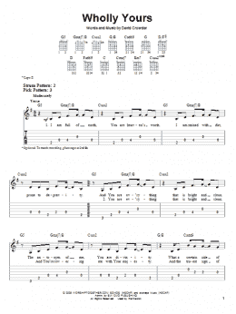 page one of Wholly Yours (Easy Guitar Tab)