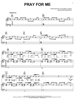 page one of Pray For Me (Piano, Vocal & Guitar Chords (Right-Hand Melody))