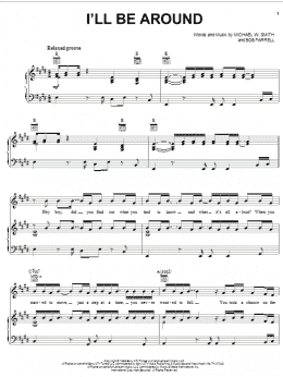 page one of I'll Be Around (Piano, Vocal & Guitar Chords (Right-Hand Melody))
