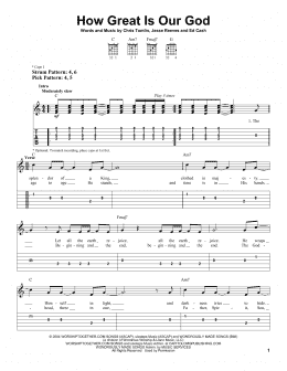 page one of How Great Is Our God (Easy Guitar Tab)