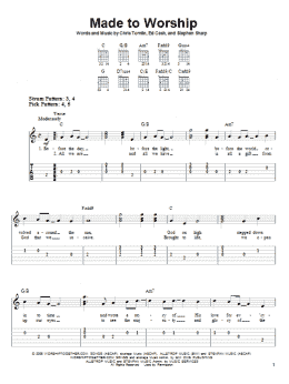 page one of Made To Worship (Easy Guitar Tab)